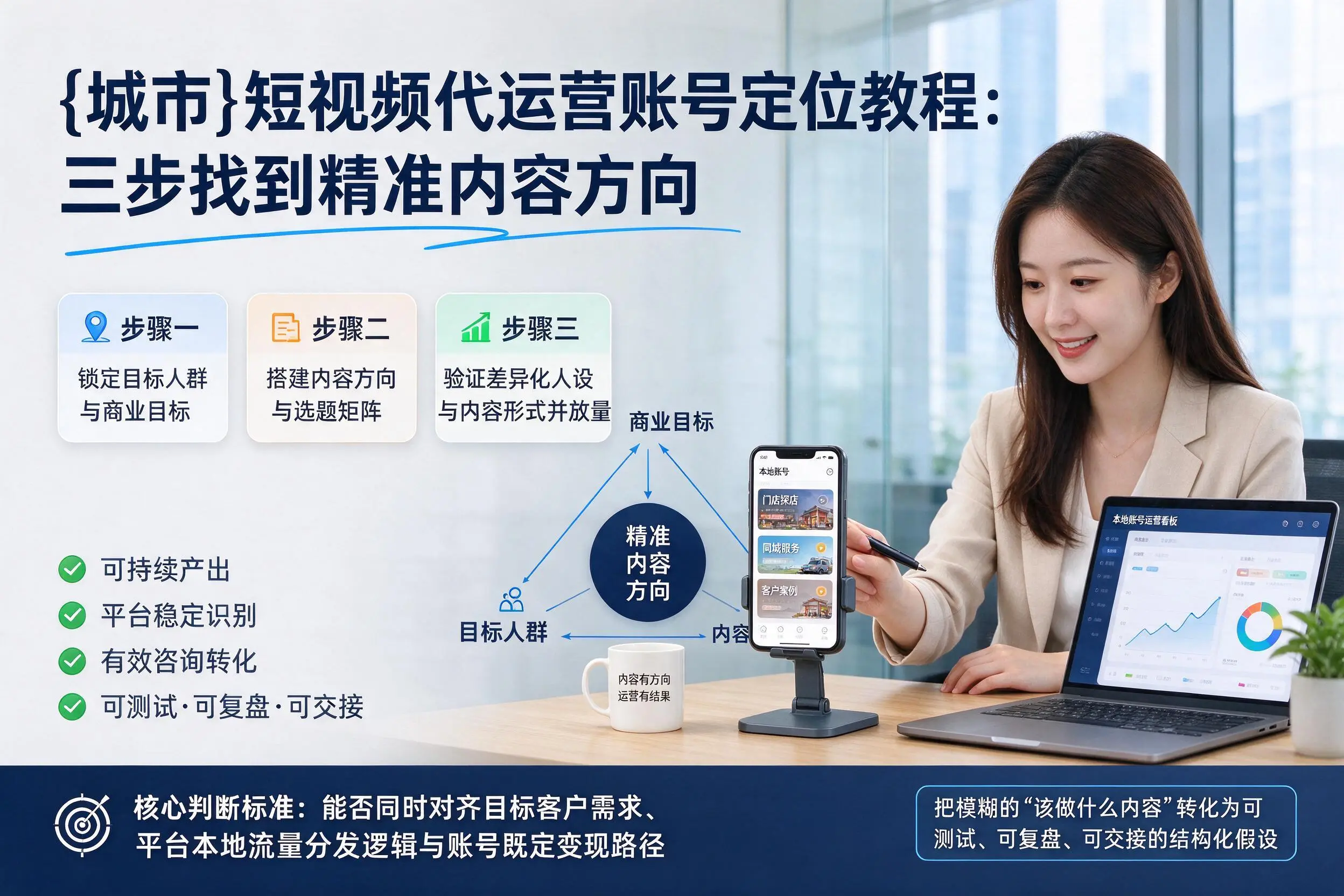 南通短视频代运营账号定位教程：三步找到精准内容方向