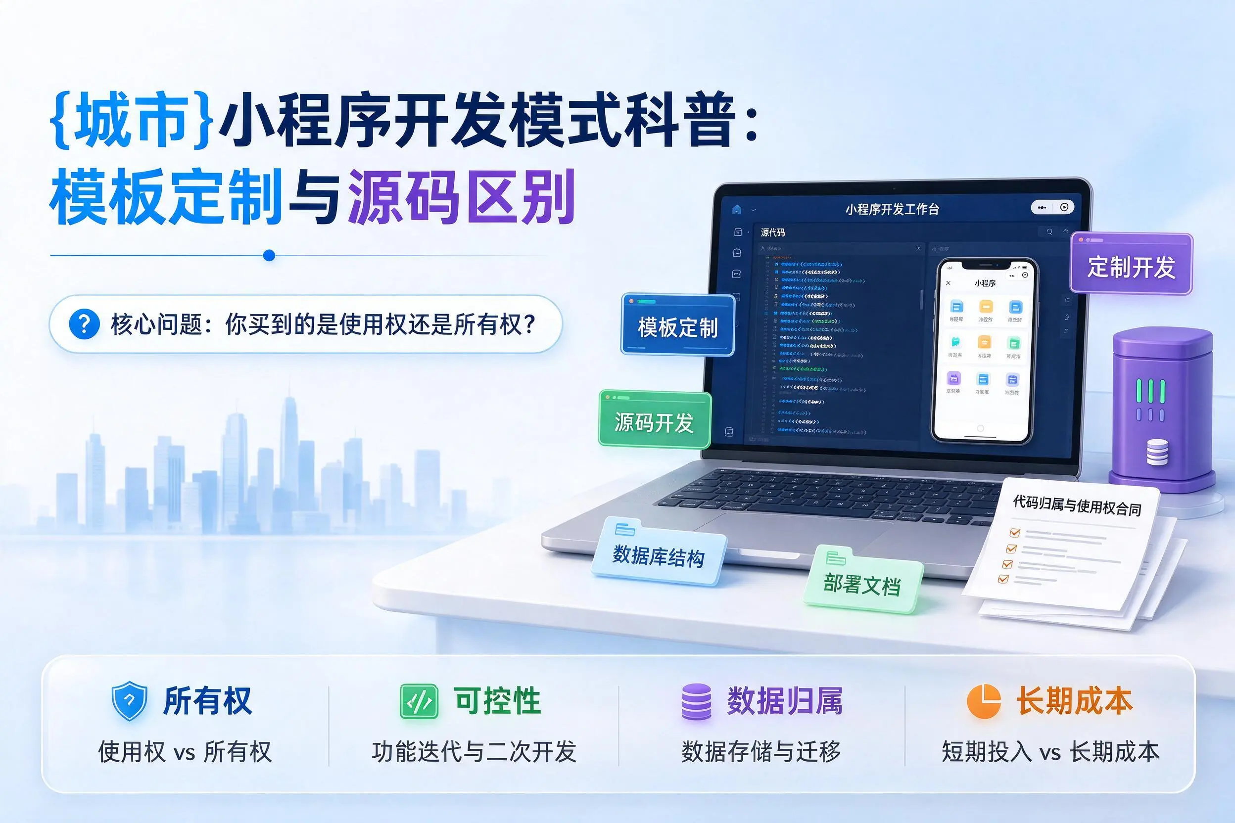 南通小程序开发模式科普:模板定制与源码区别