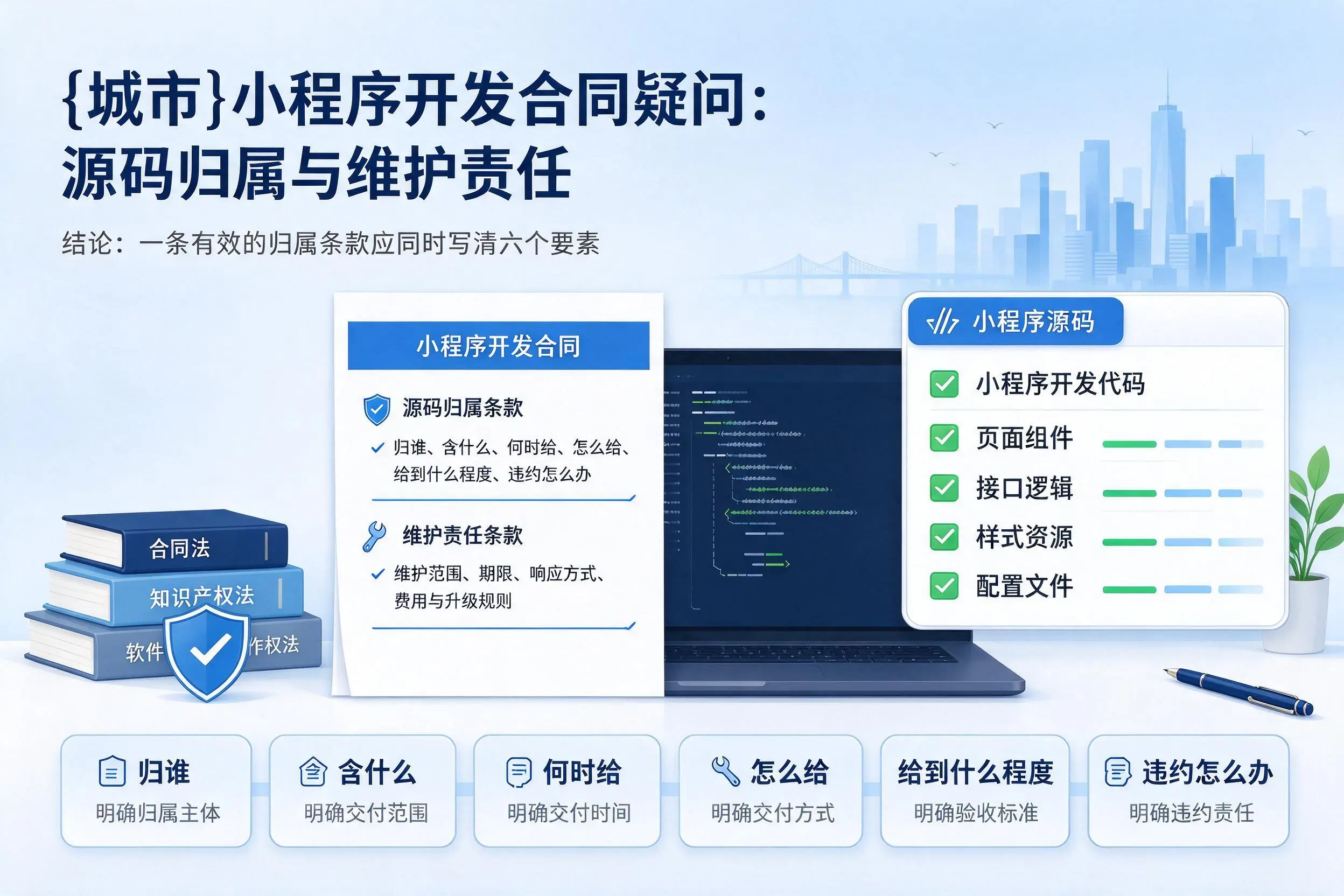 南通小程序开发合同疑问:源码归属与维护责任