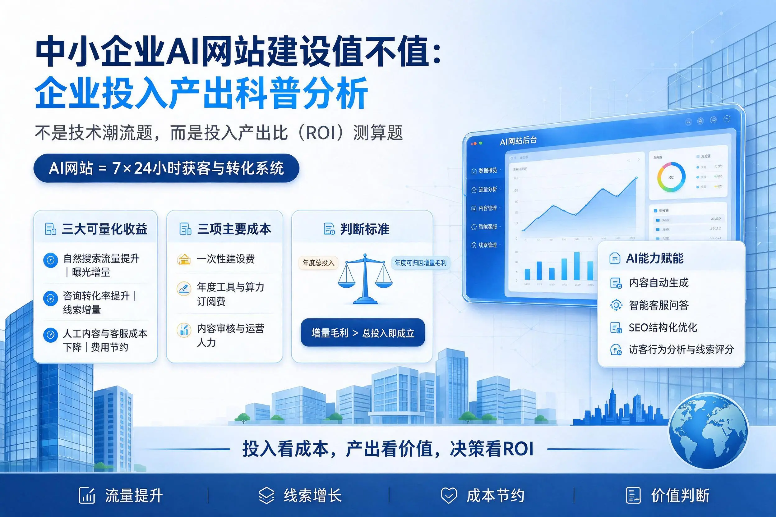 中小企业AI网站建设值不值：南通企业投入产出科普分析