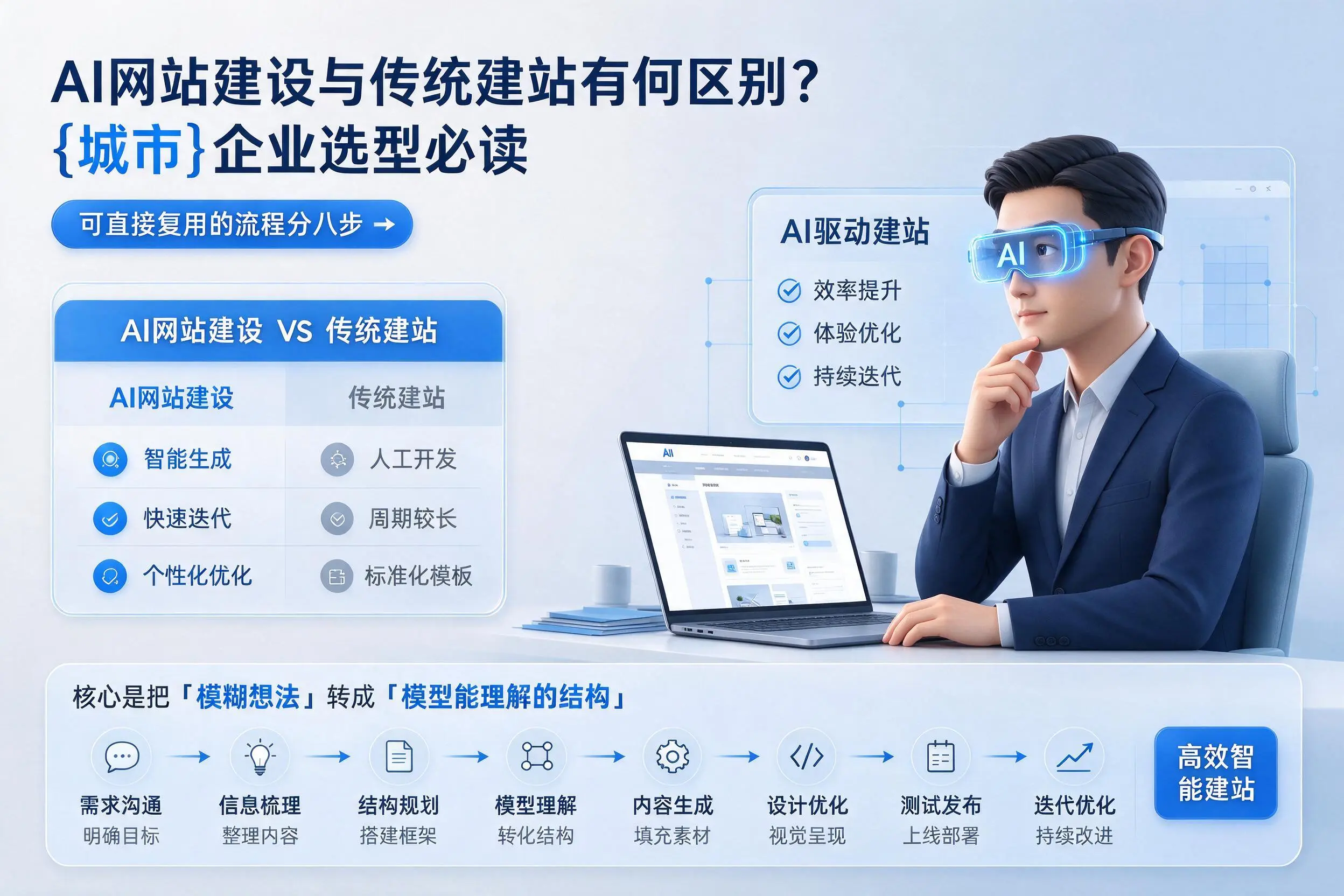 AI网站建设与传统建站有何区别？南通企业选型必读