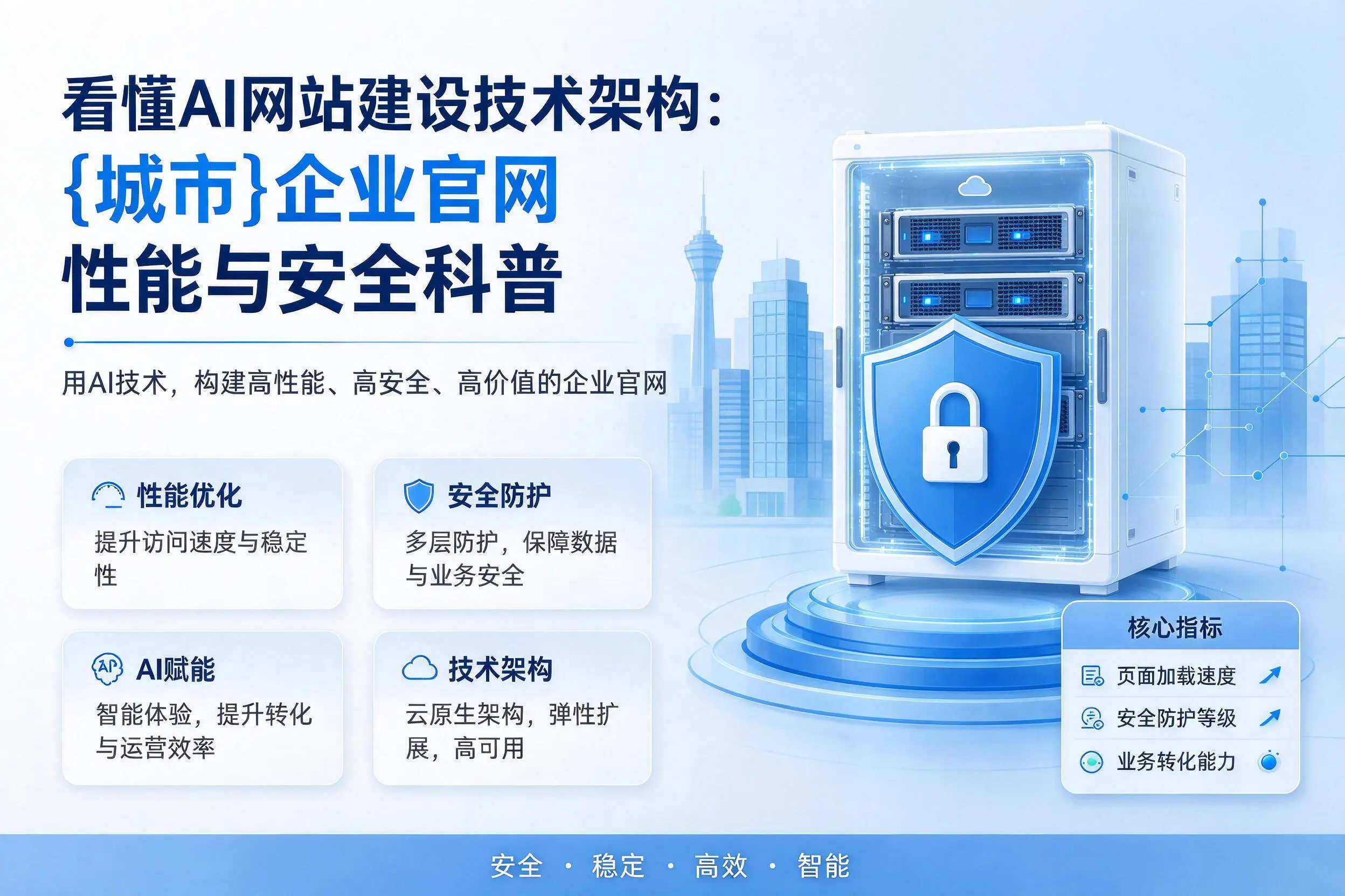 看懂AI网站建设技术架构：南通企业官网性能与安全科普