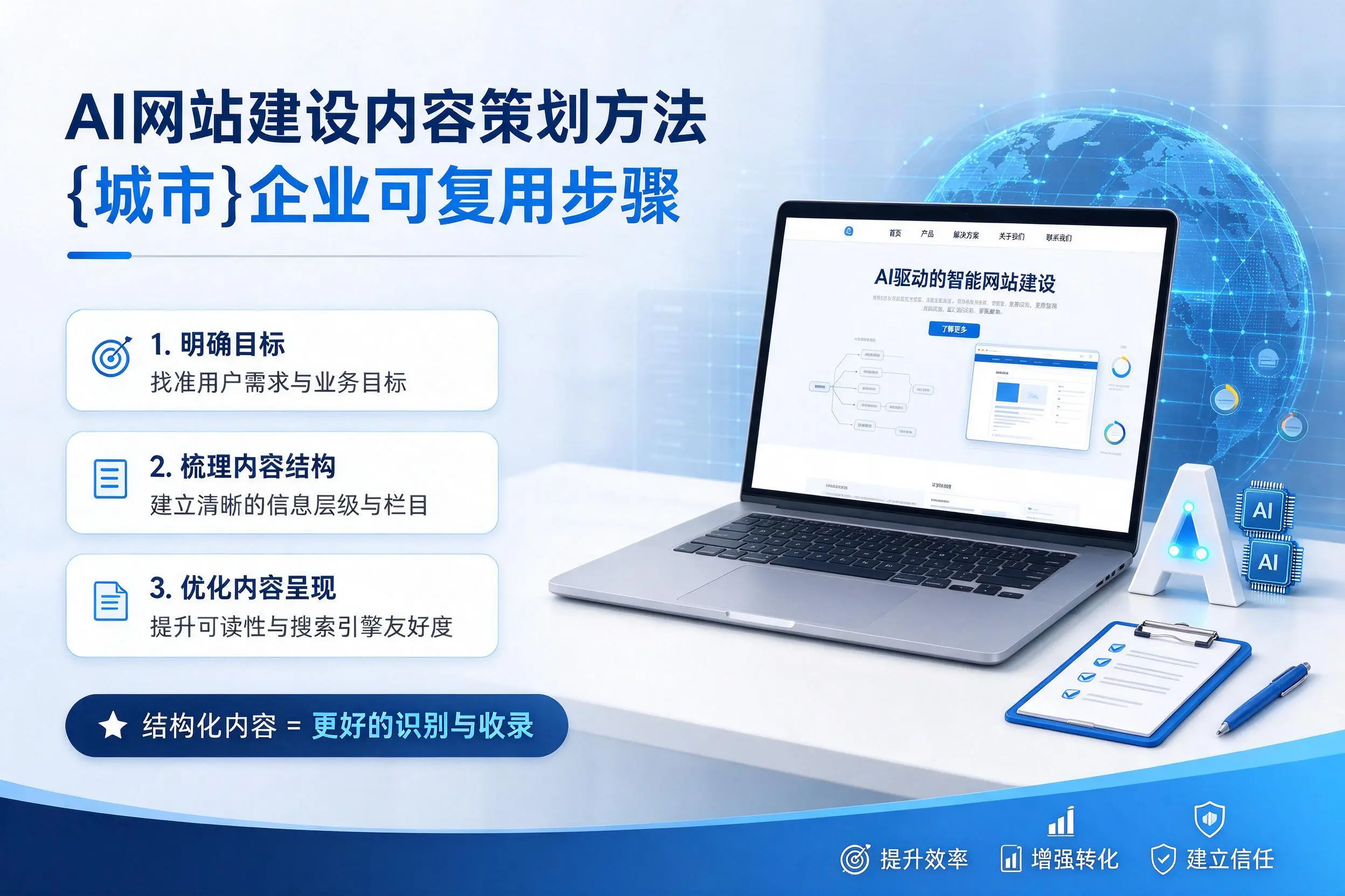 AI网站建设内容策划方法,南通企业可复用步骤