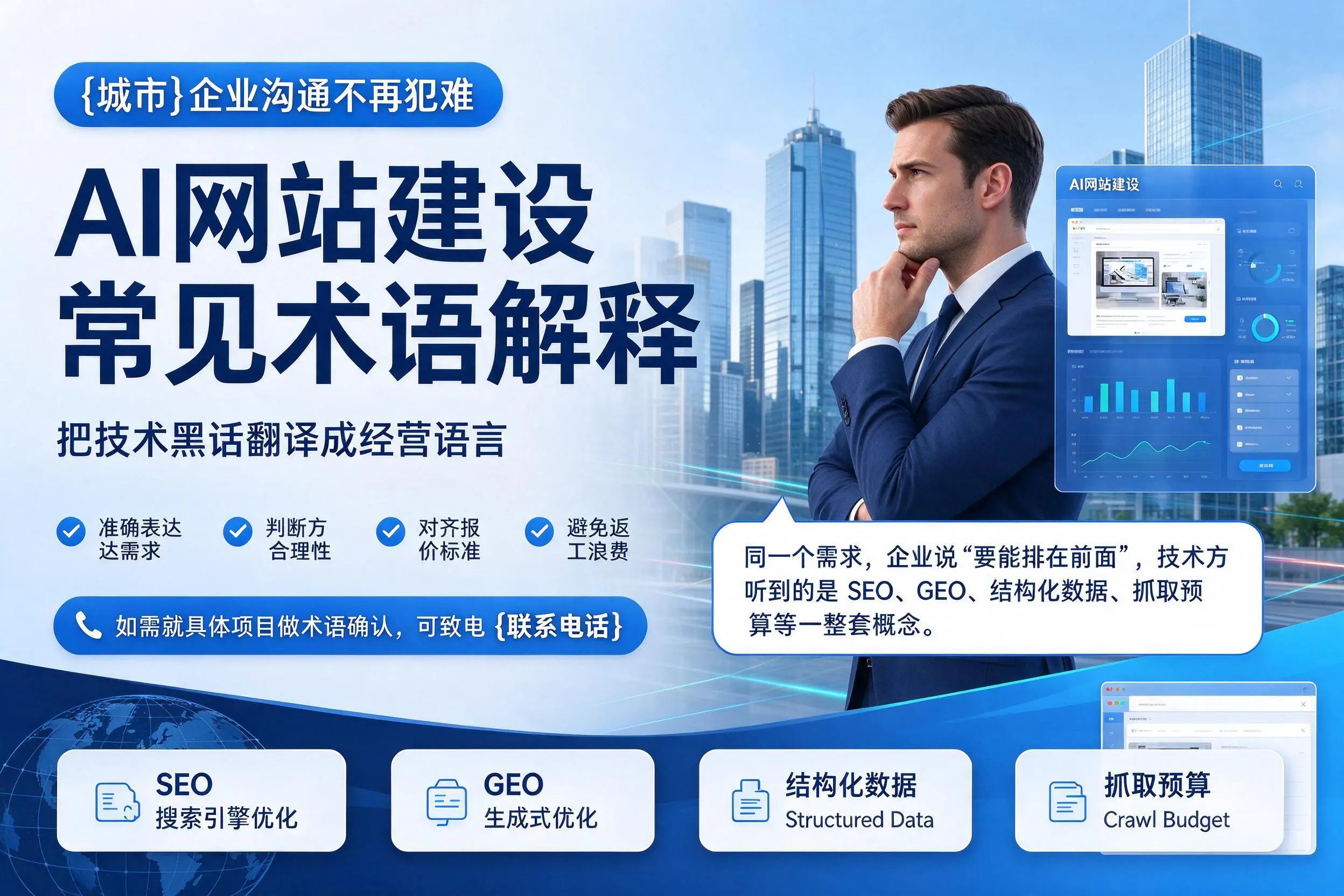 AI网站建设常见术语解释，南通企业沟通不再犯难