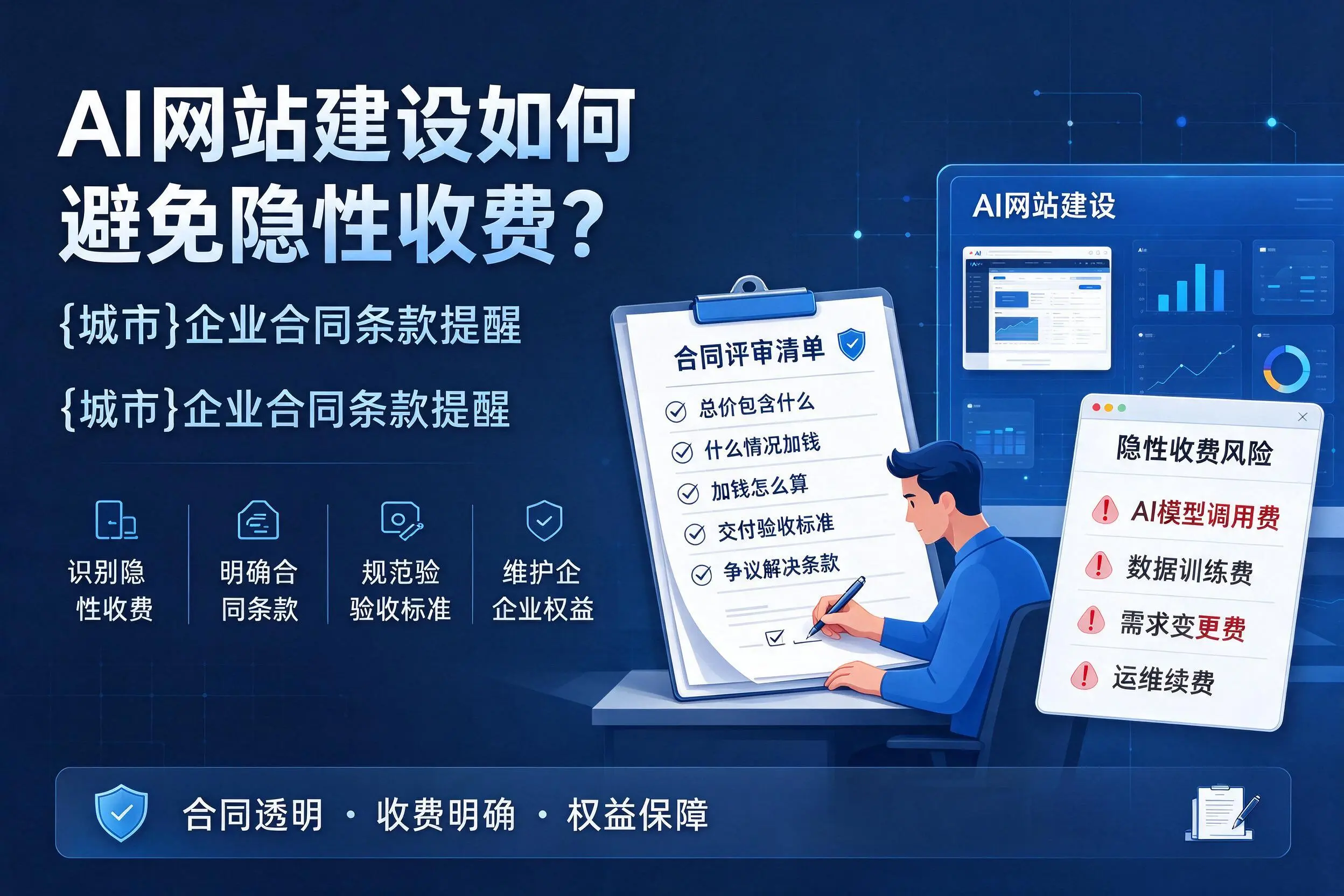 AI网站建设如何避免隐性收费？南通企业合同条款提醒