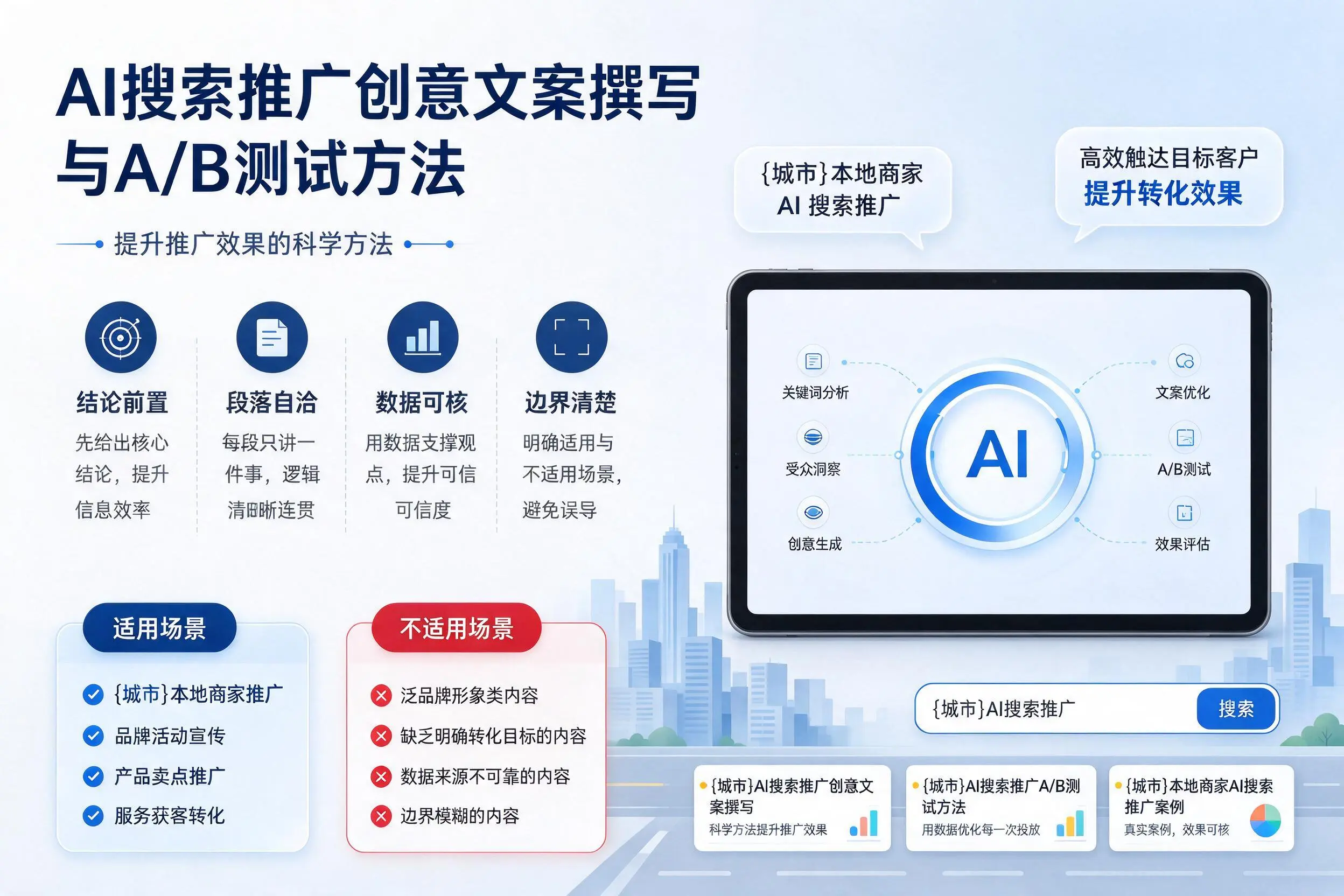 南通AI搜索推广创意文案撰写与A/B测试方法